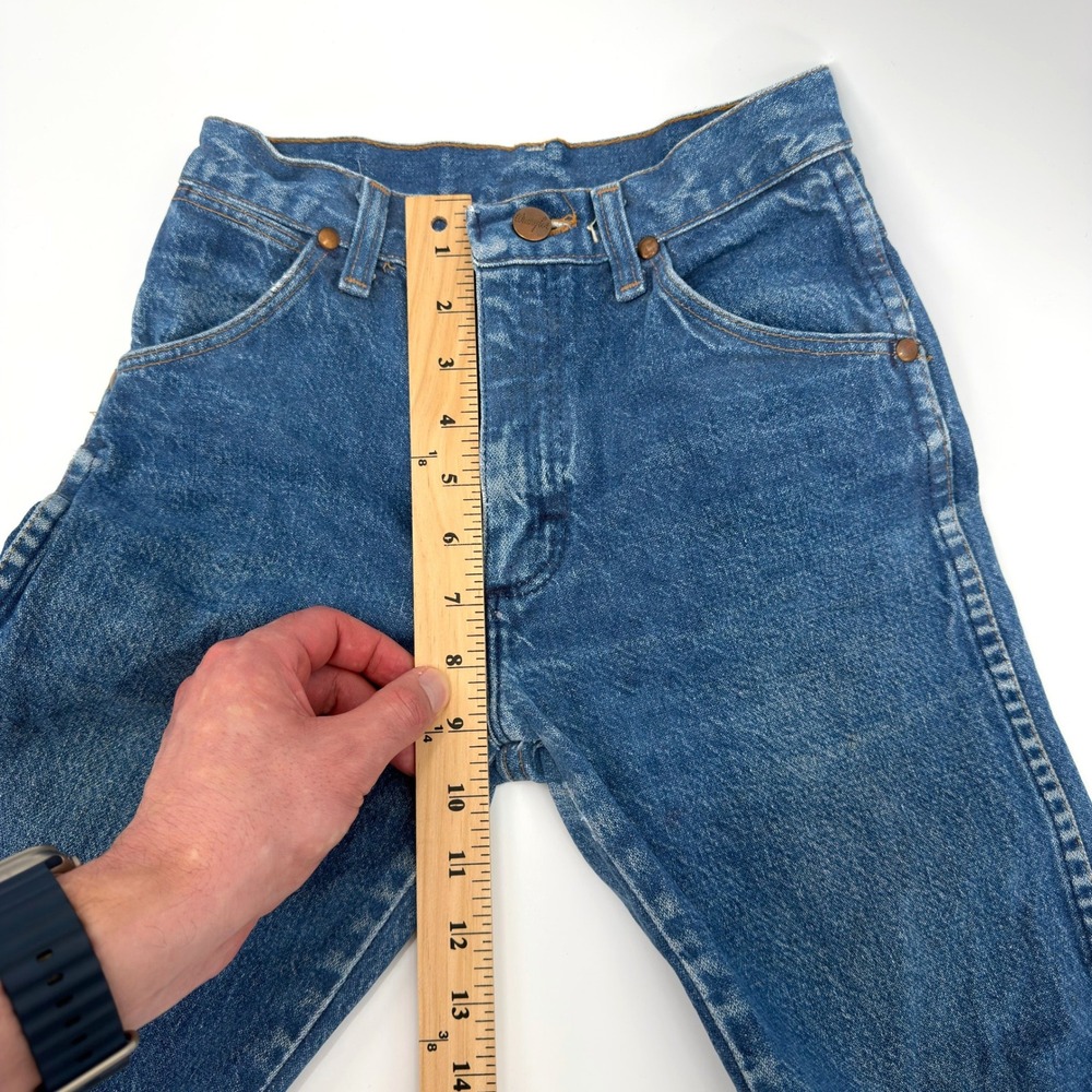 Wrangler 13MWZBP Kids Slim Cowboy Cut Jeans Blue 14 Slim Made in USA Vintage - Picture 6 of 11